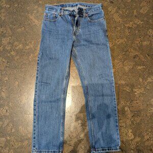 Levi's 505 Regular Fit Straight Leg Jeans Men's 30 x 30 Blue